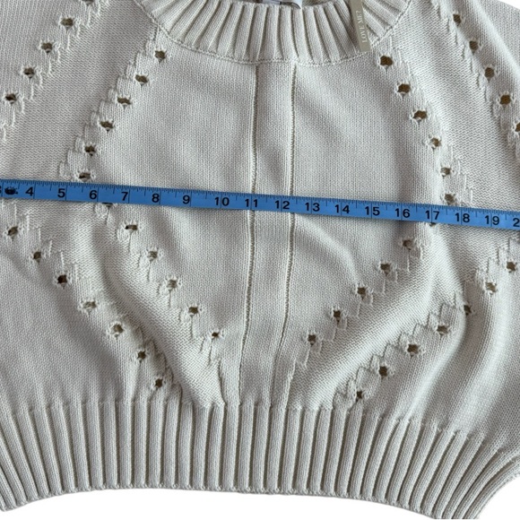 Cleobella Delaney NWT cropped puff sleeve organic cotton sweater size L - Picture 10 of 10